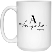 Name & Initial Personalized 15oz white mug