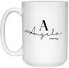 Name & Initial Personalized 15oz white mug