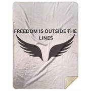 Freedom Is Outside The Lines Premium Mink Sherpa Blanket 60x80