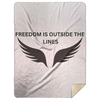 Freedom Is Outside The Lines Premium Mink Sherpa Blanket 60x80