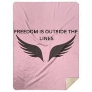 Freedom Is Outside The Lines Premium Mink Sherpa Blanket 60x80