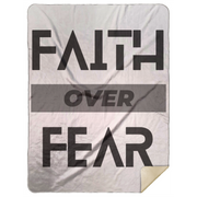 Faith Over Fear Premium Mink Sherpa Blanket 60x80