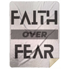 Faith Over Fear Premium Mink Sherpa Blanket 60x80