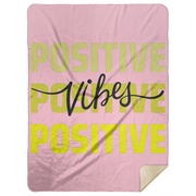 Positive Vibes Premium Mink Sherpa Blanket 60x80