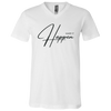 Make It Happen V-Neck T-Shirt White