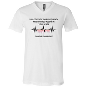You Control Your Frequency V-Neck T-Shirt White