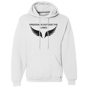 Freedom Is Outside The Lines Pullover Hoodie White