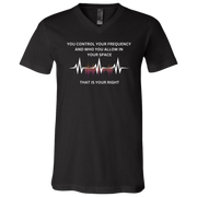 You Control Your Frequency V-Neck T-Shirt Black
