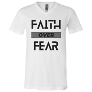 Faith Over Fear V-Neck T-Shirt White