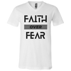 Faith Over Fear V-Neck T-Shirt White