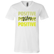 Positive Vibes V-Neck T-Shirt White