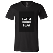 Faith Over Fear V-Neck T-Shirt Black