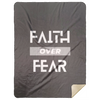 Faith Over Fear Premium Mink Sherpa Blanket 60x80